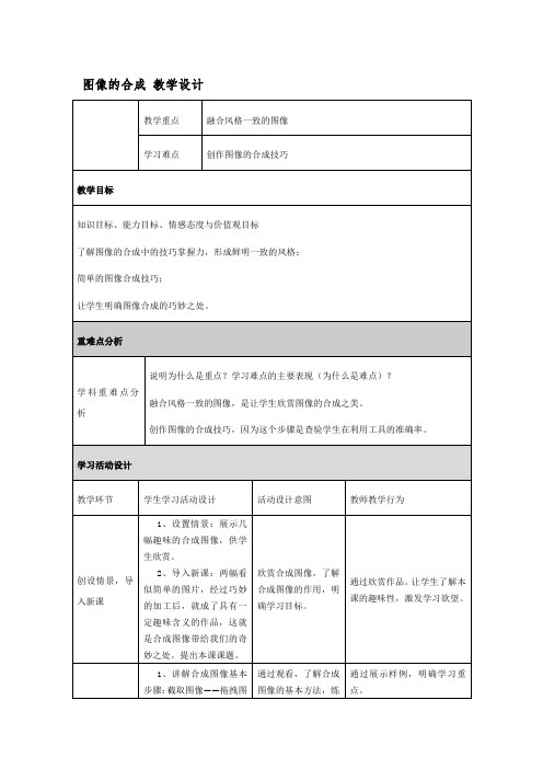 图像的合成教学设计