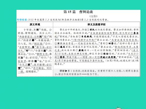 安徽省2019年中考语文课内文言文复习课件3