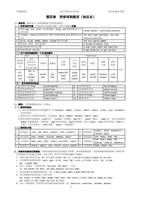 初中英语-第四章-形容词和副词(知识点)