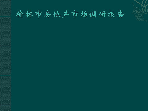 榆林市房地产市场调研报告