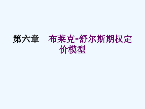 BS期权定价模型详解精讲