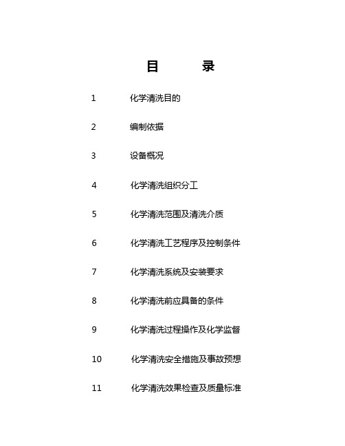 电厂化学清洗方案1