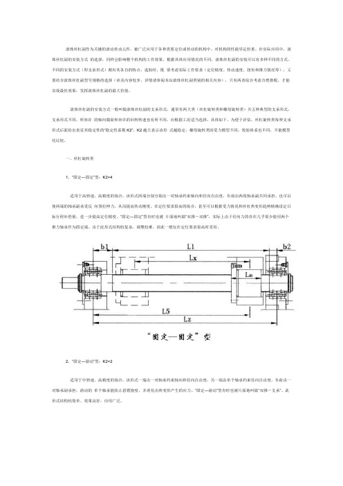 滚珠丝杠副支撑安装形式图