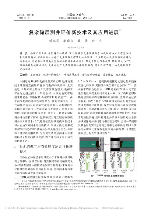 复杂储层测井评价新技术及其应用进展_刘春成