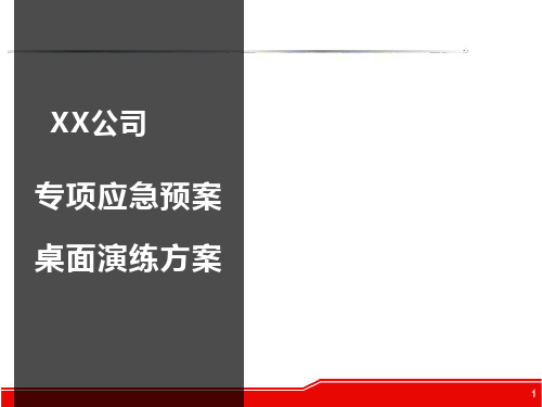 桌面推演公司应急预案桌面演练方案参考模板范本