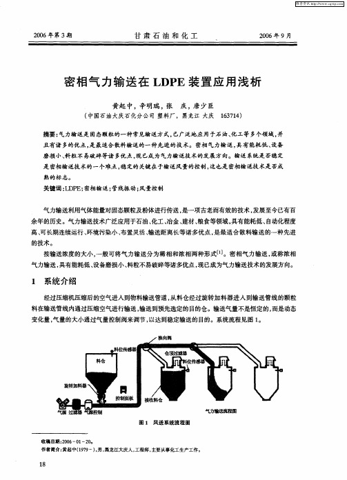 密相气力输送在LDPE装置应用浅析