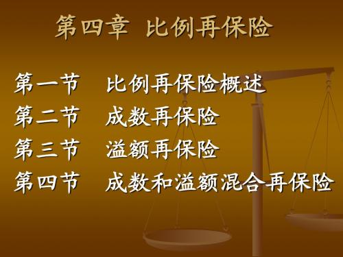 再保险学(2006第四章)