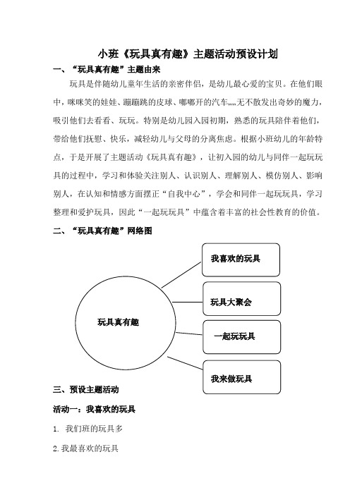 小班主题活动《玩具真有趣》