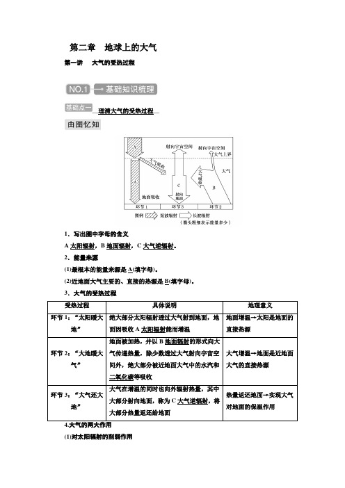 高考地理一轮总复习学案21大气的受热过程学案