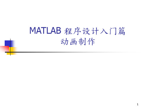 MATLAB入门简单动画制作ppt课件