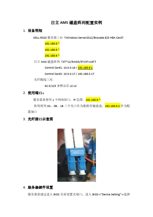 日立AMS磁盘阵列配置实例