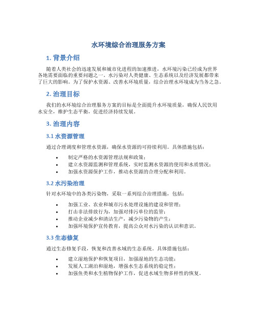 水环境综合治理服务方案 (2)