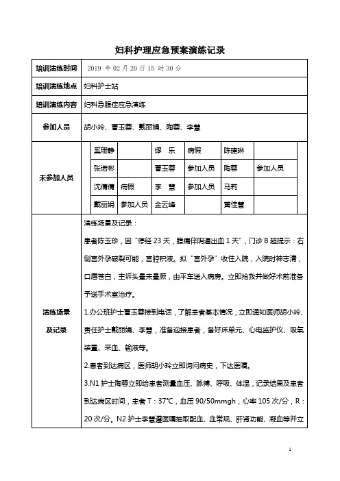 应急演练-妇科急腹症