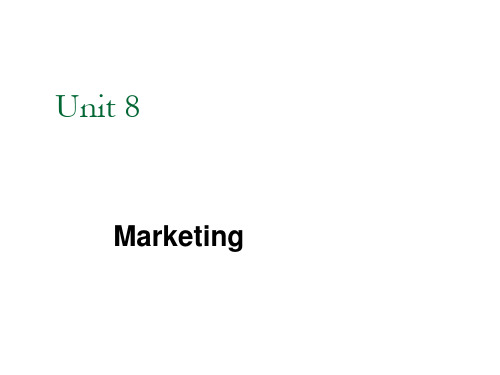 unit 8 Marketing