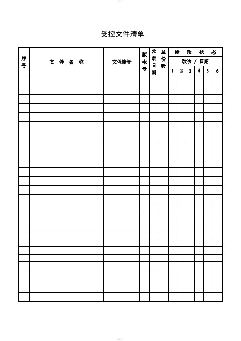 ISO-各类表格记录(全套)