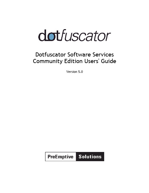 dotfuscator software services community edition user guide