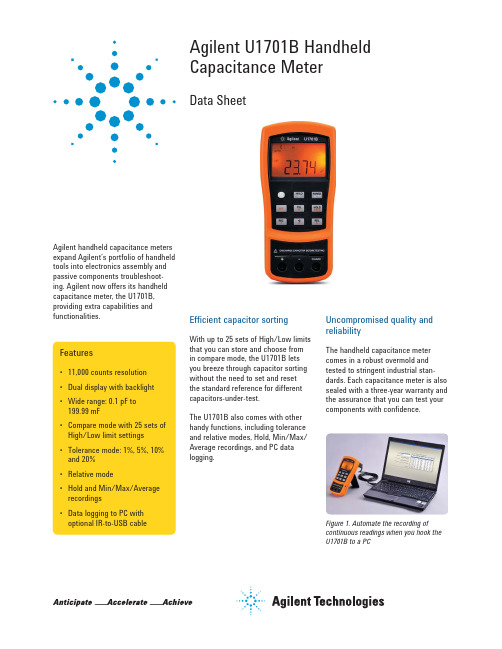 Agilent U1701B 手持电容器计量仪数据手册说明书