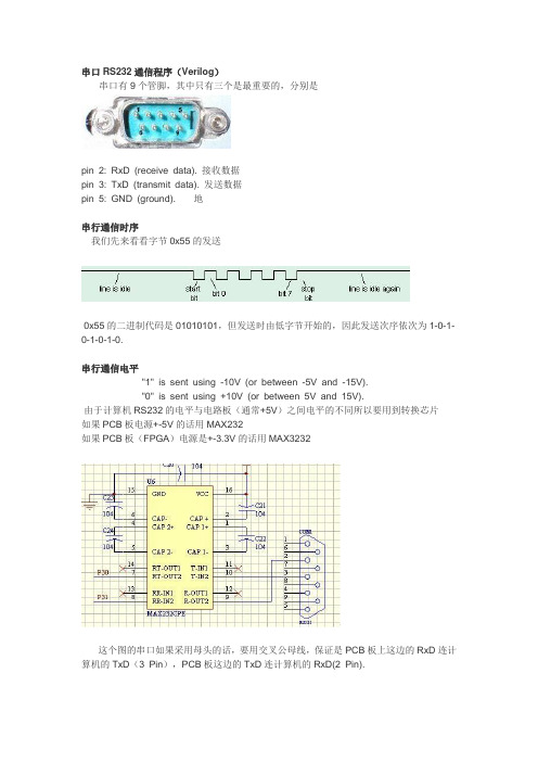 串口RS232通信程序(Verilog)