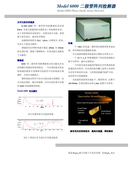 Model 6000 二极管阵列检测器 - SSI 中国