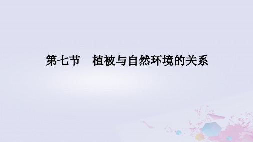 2024版新教材高中地理第二章自然地理要素及现象2.7植被与自然环境的关系课件中图版必修第一册