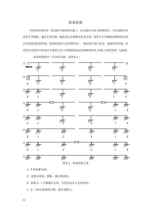 5跨连续梁体系转换