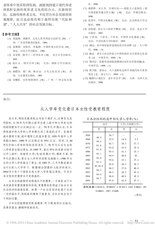 从入学率变化看日本女性受教育程度