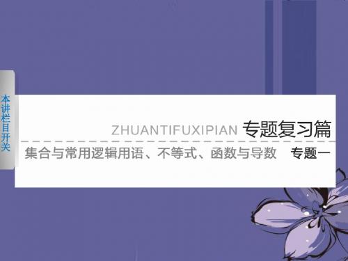 高考数学：专题一 第一讲 集合与常用逻辑用语课件