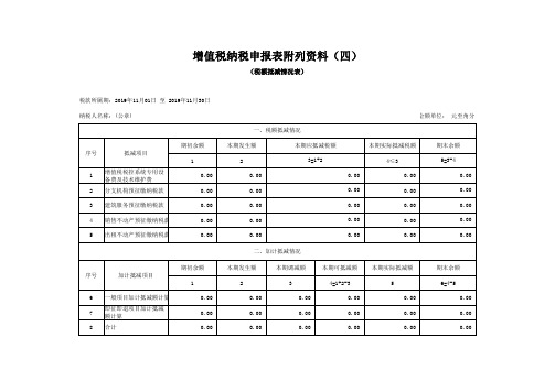 增值税纳税申报表附列资料(四)