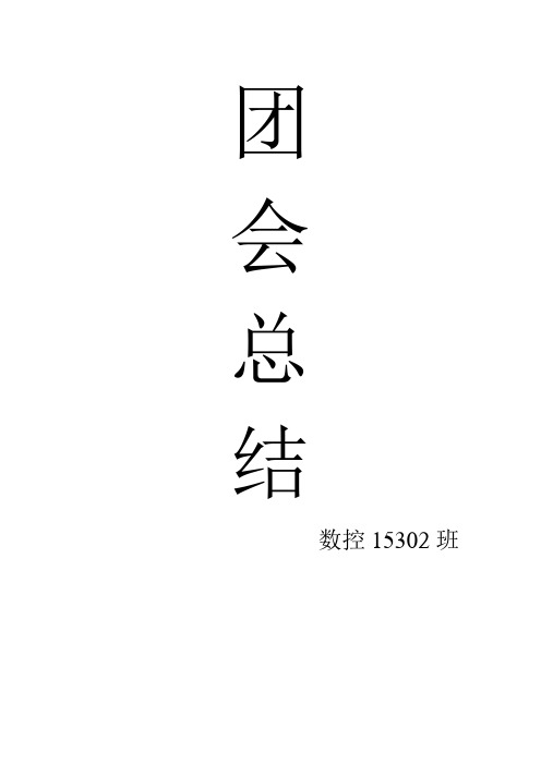 我与祖国共奋进,我与学院同发展团会总结