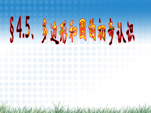 北师大版七年级数学上册课件：4.5多边形和圆的初步认识(21张PPT)