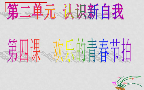 七年级政治上册 2.4 欢快的青节拍课件3 新人教版
