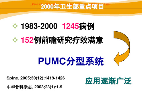 特发性脊柱侧凸PUMC分型的优势与局限培训课件