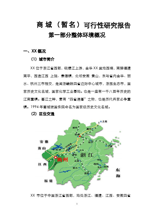 商城项目可行性研究报告