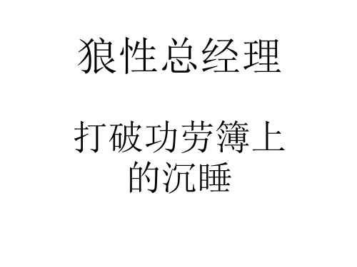 狼性总经理资料讲解