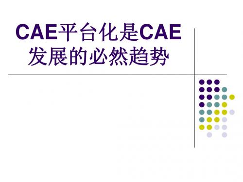CAE平台化是CAE发展
