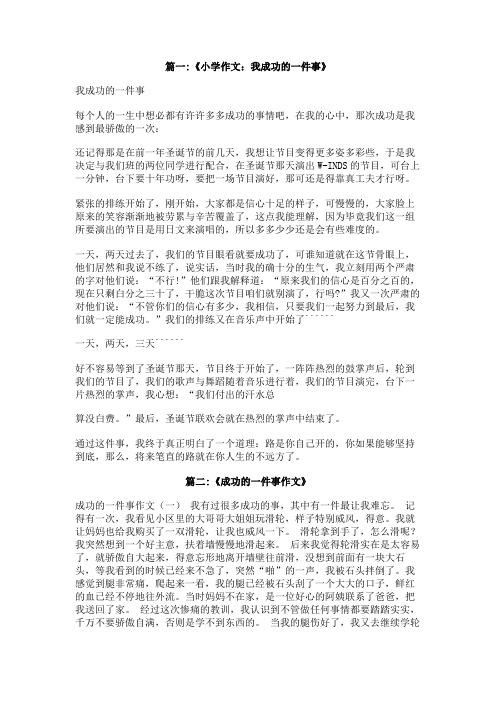 成功的一件事作文450字