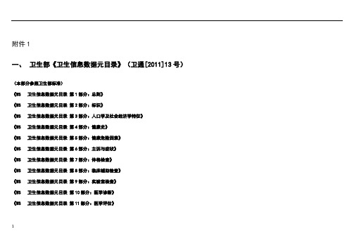 卫生元数据标准