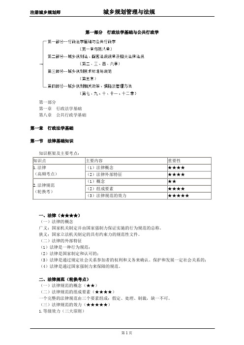 注册城乡规划师-管理与法规讲义0101