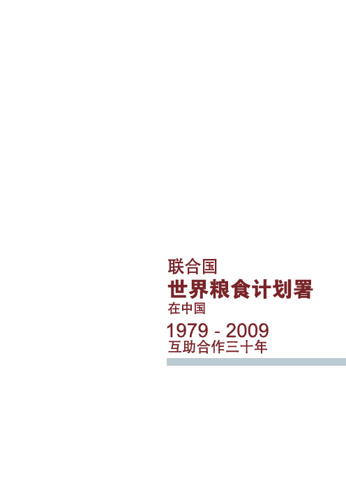 联合国粮食计划置在中国(1979-2009)