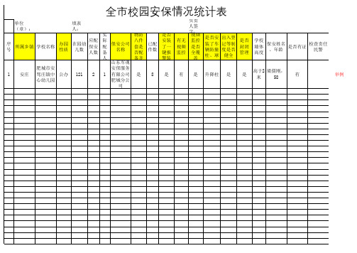 中心园安保情况统计表