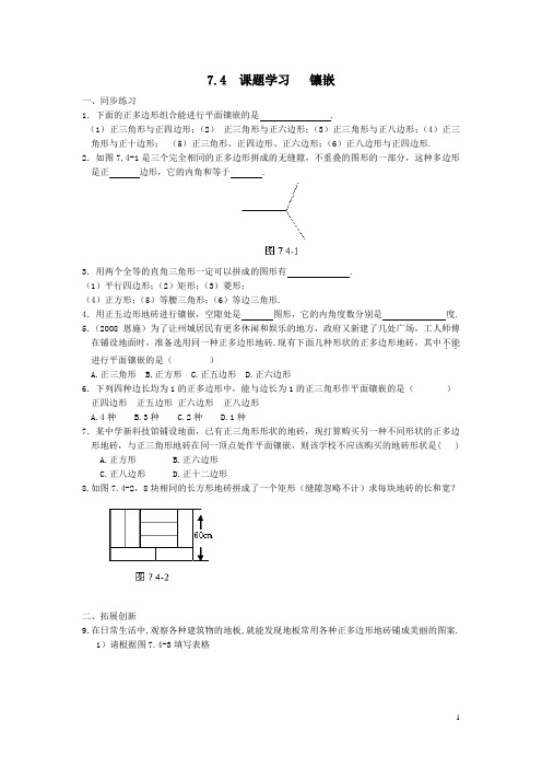 人教版八年级上镶嵌(含答案)