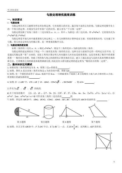 勾股定理培优提高训练