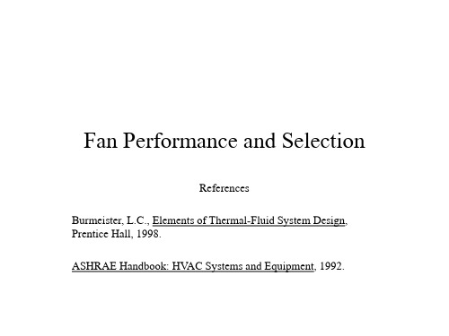 Axial Fan Performance