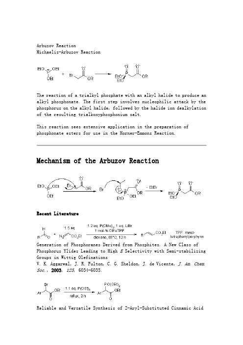 Arbuzov reaction