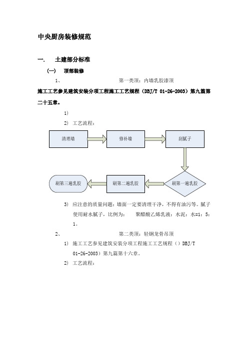 中央厨房装修规范