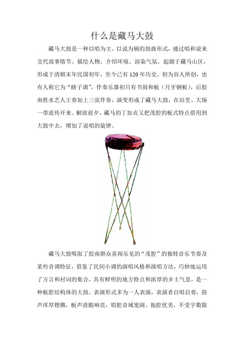 什么是藏马大鼓