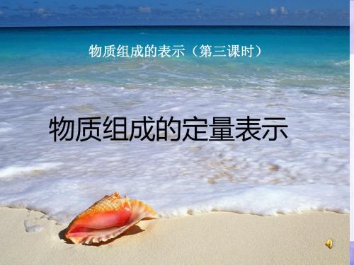 物质组成的定量表示