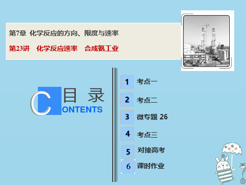 2019版高考化学一轮复习 第7章 化学反应的方向、限度与速率 第23讲 化学反应速率 合成氨工业课件 鲁科版