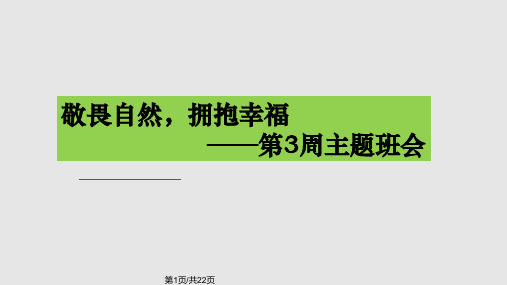 敬畏自然拥抱幸福PPT课件