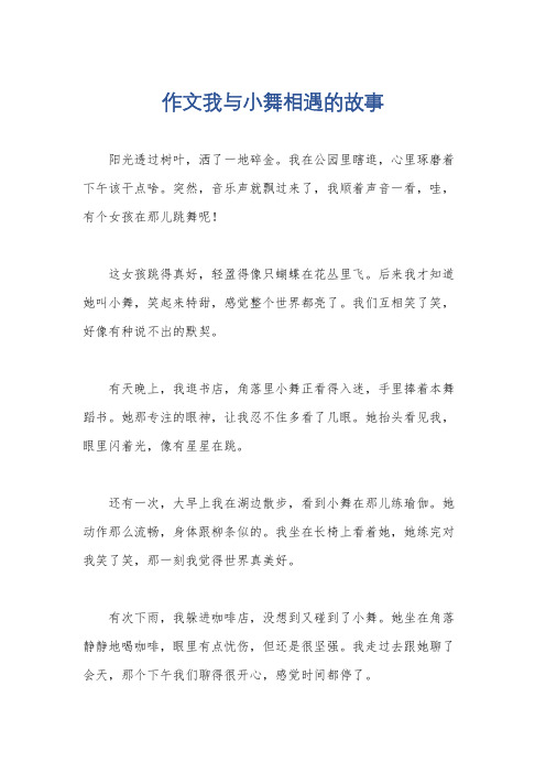 作文我与小舞相遇的故事